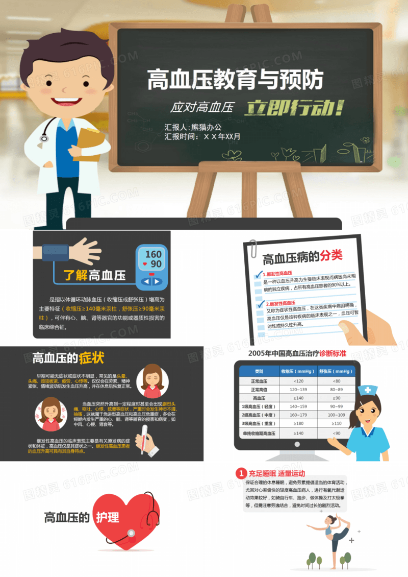 高血压教育与预防ppt模版