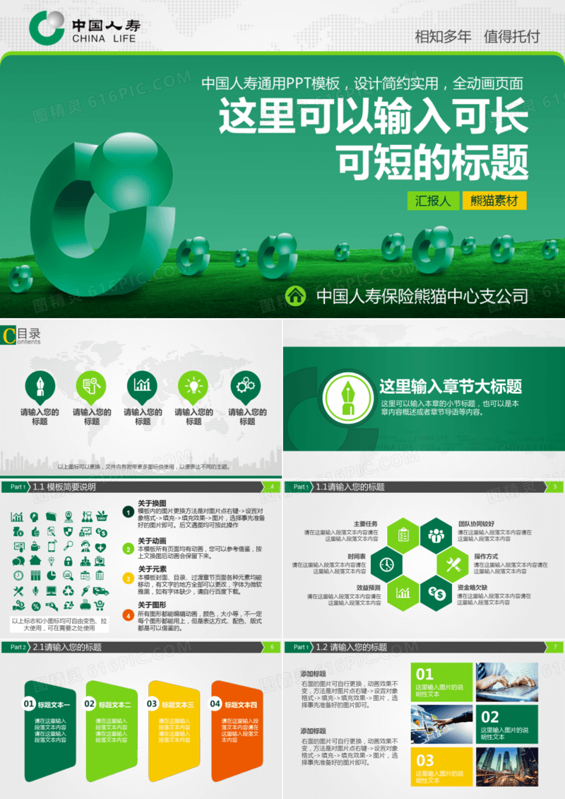 中国人寿保险金融理财ppt模板