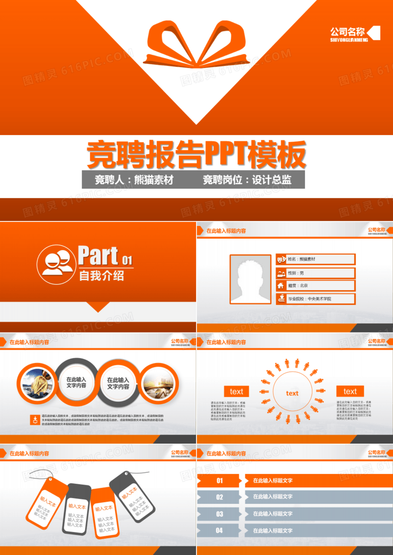 岗位竞聘报告ppt模板