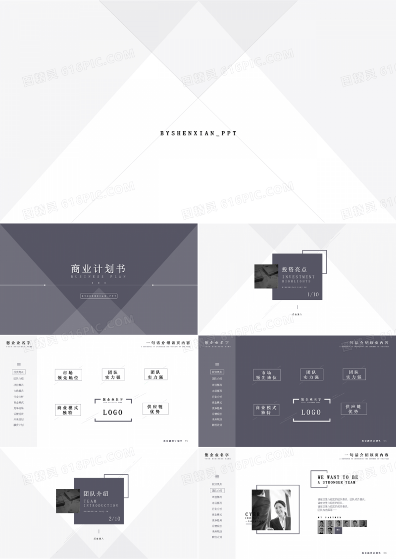 公司企业商业融资计划书PPT模板