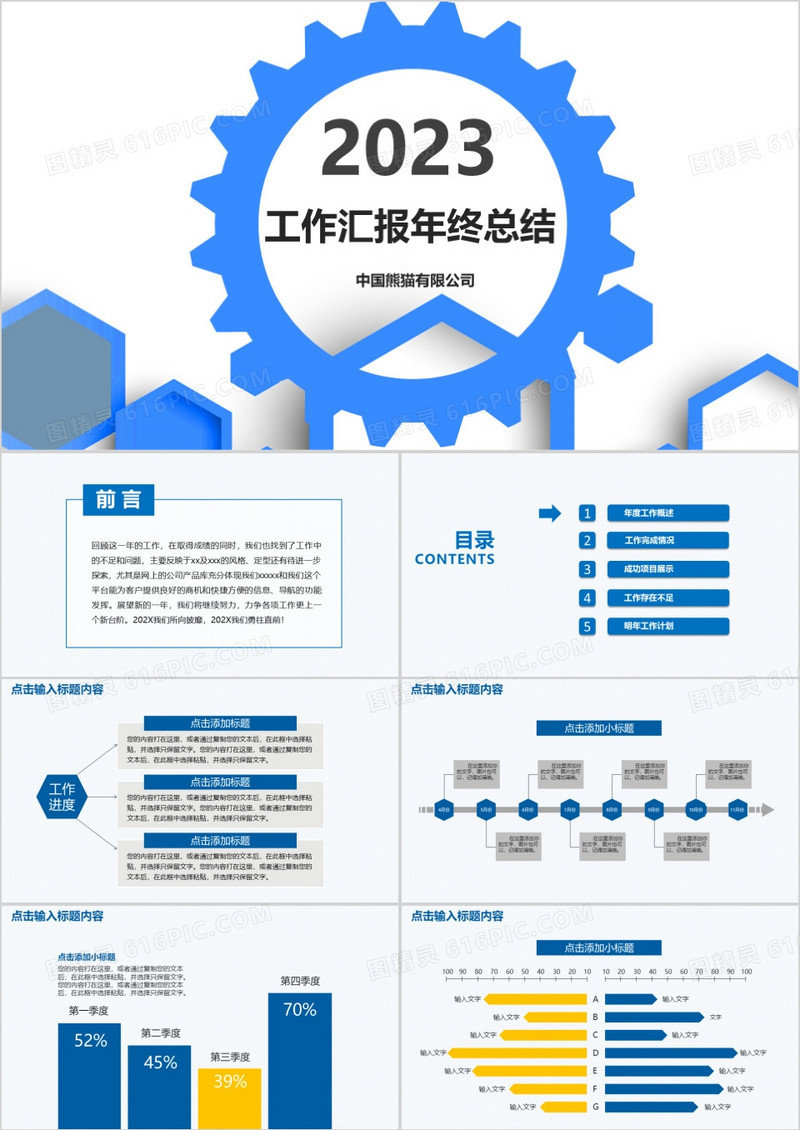 2023微粒体工作汇报年终总结PPT模板