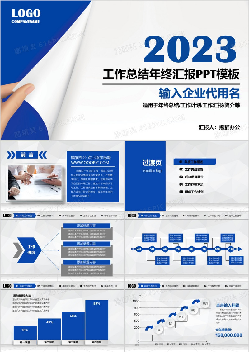 2023工作总结年终汇报PPT模板