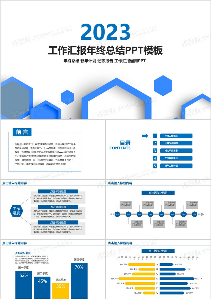 2023工作汇报年终总结PPT模板