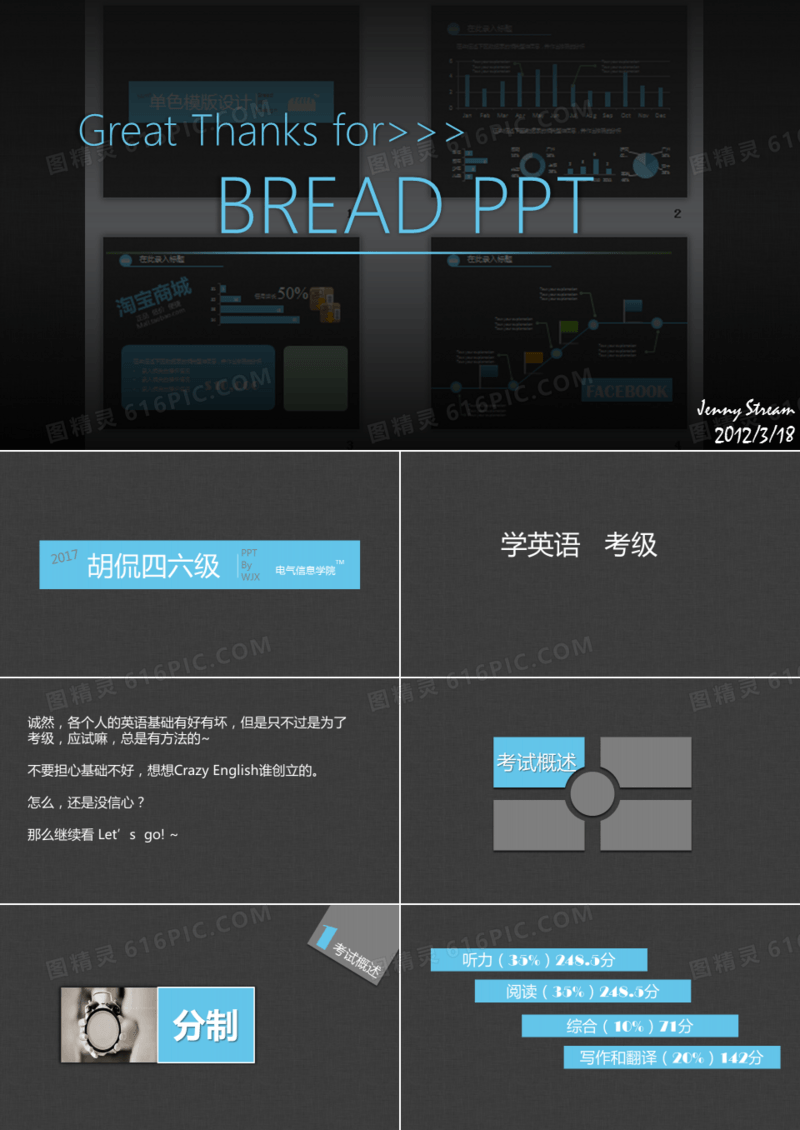 考试前鼓励PPT模板