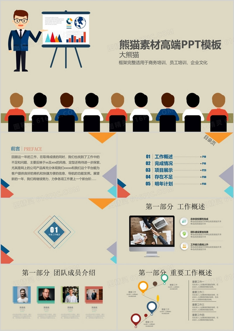 公司企业员工商务培训PPT模板