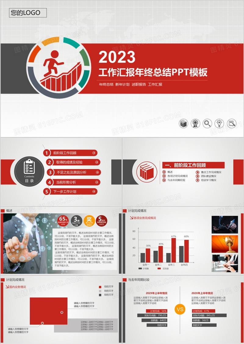 2023工作汇报年终总结PPT模板