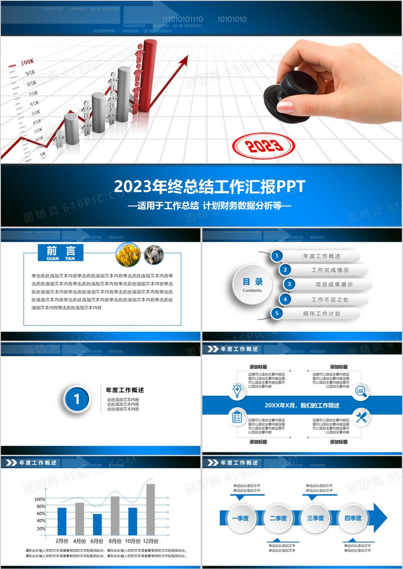 2023年终总结工作汇报PPT模板