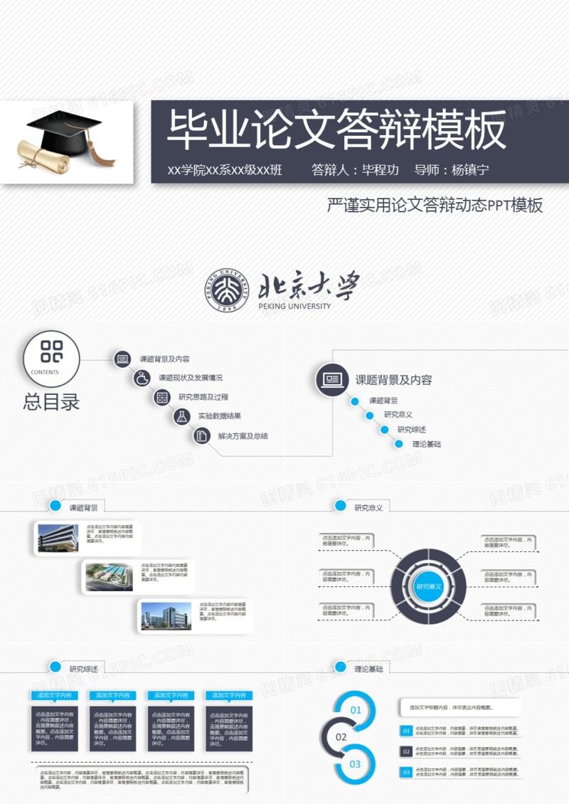 毕业论文答辩模板PPT