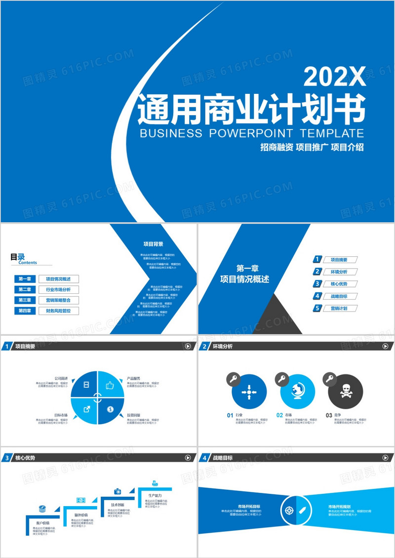 通用商业计划书PPT模板