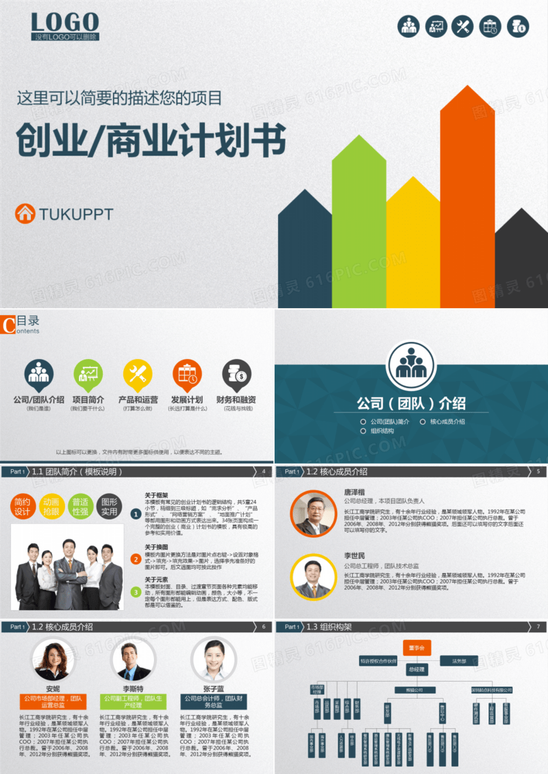 通用商业计划书PPT模板