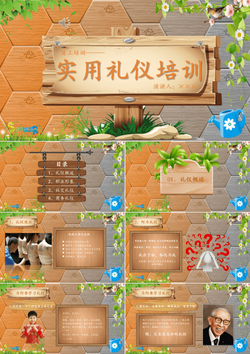 实用礼仪培训PPT模板