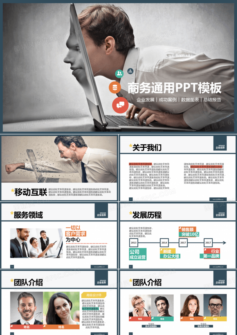 企业介绍市场营销案例展示产品销售PPT模板