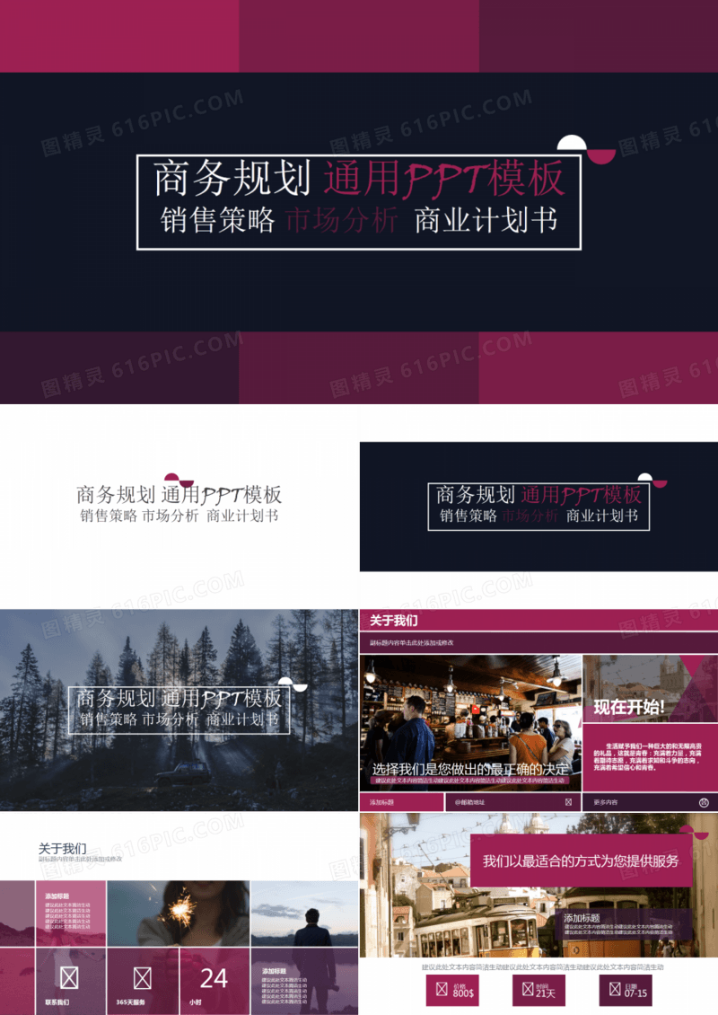 2019年商务通用公司简介商业市场分析产品销售报告欧美风PPT模板