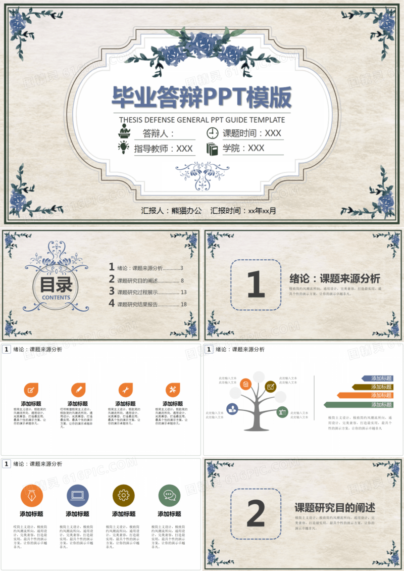 毕业答辩PPT模版