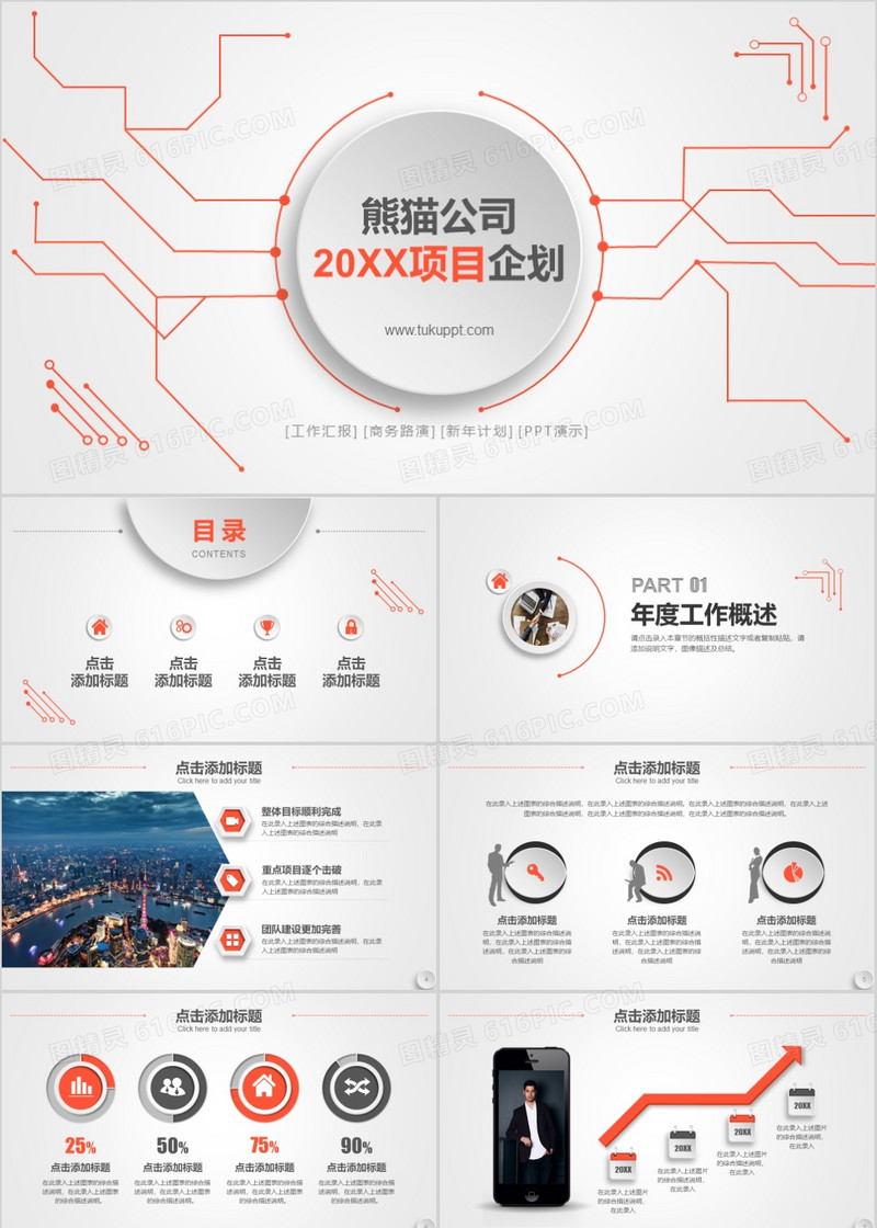 某某公司项目企业书PPT模板