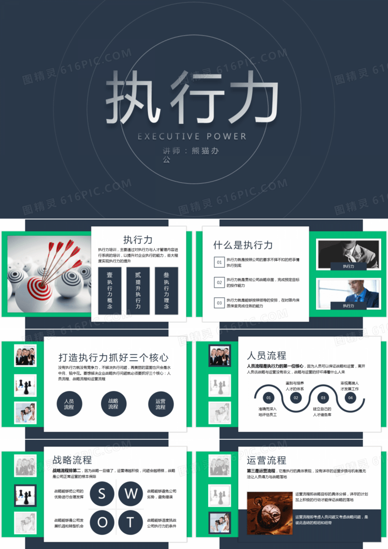 企业执行力培训通用PPT作品
