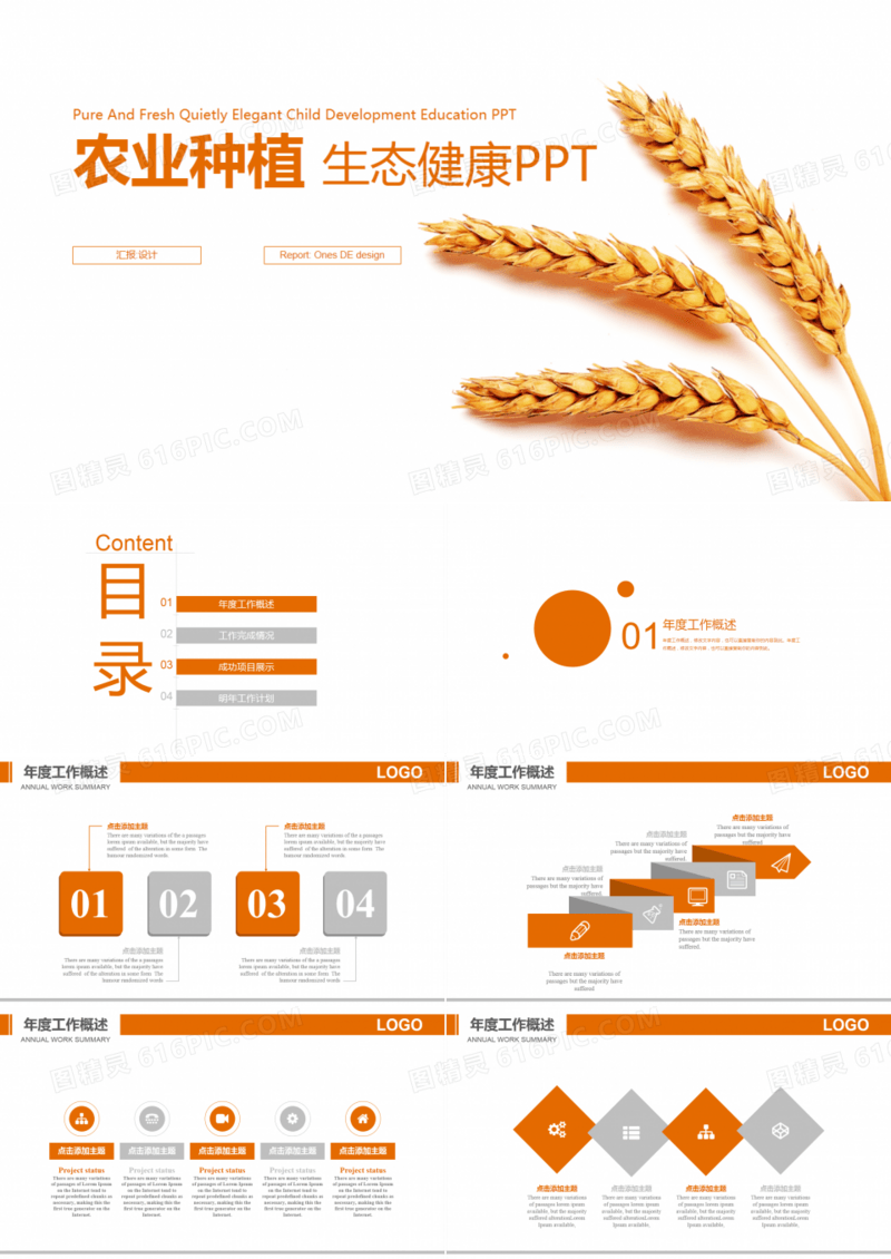 农业种植生态健康PPT模板