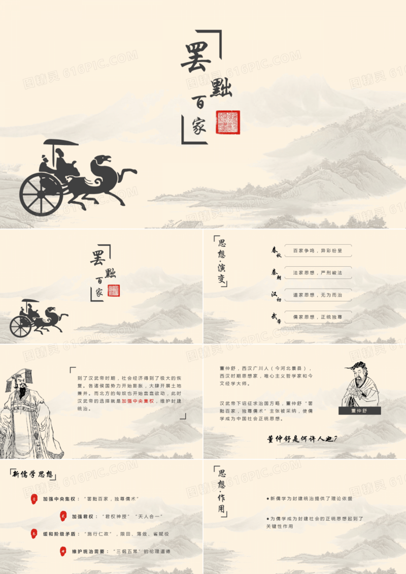ppt历史课件之罢黜百家