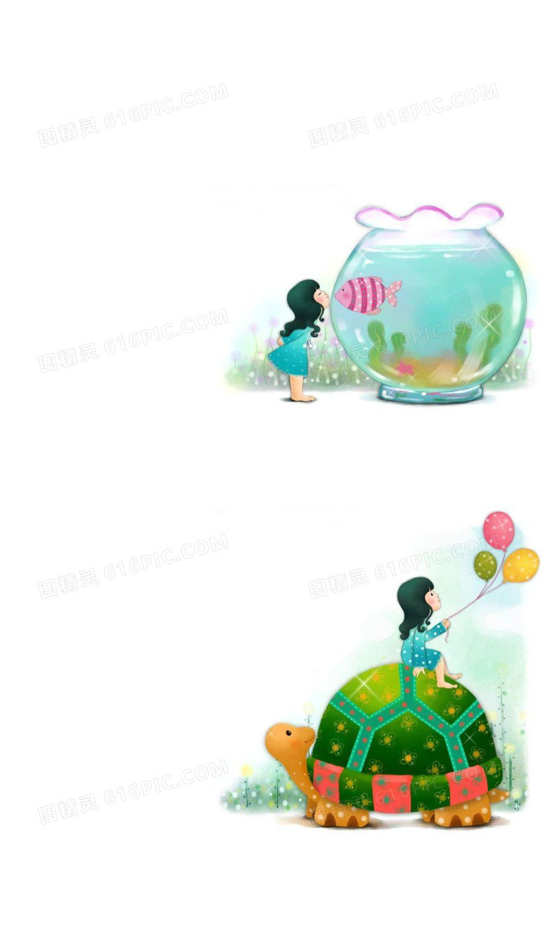 可爱小女孩小萝莉PPT背景图片