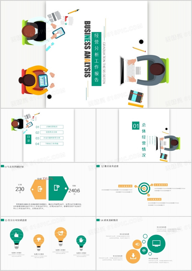 经营分析工作报告PPT模板
