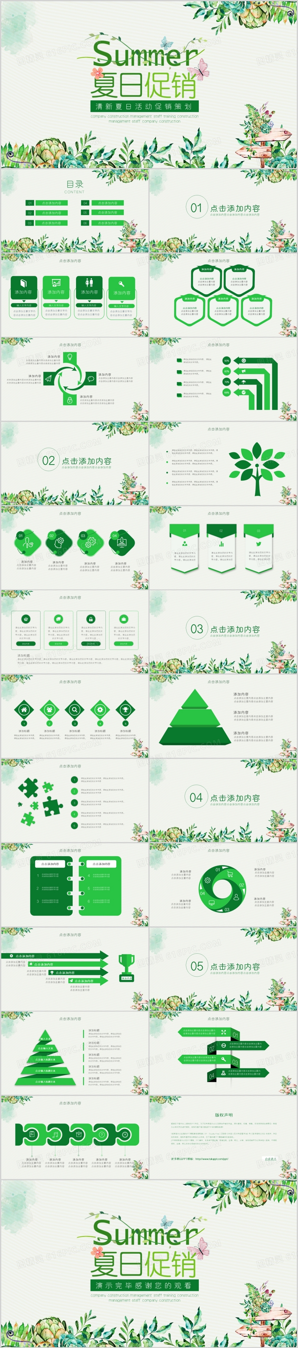 清新夏日活动促销策划PPT模板
