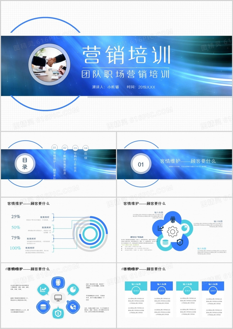 企业培训团队职场营销培训PPT模板