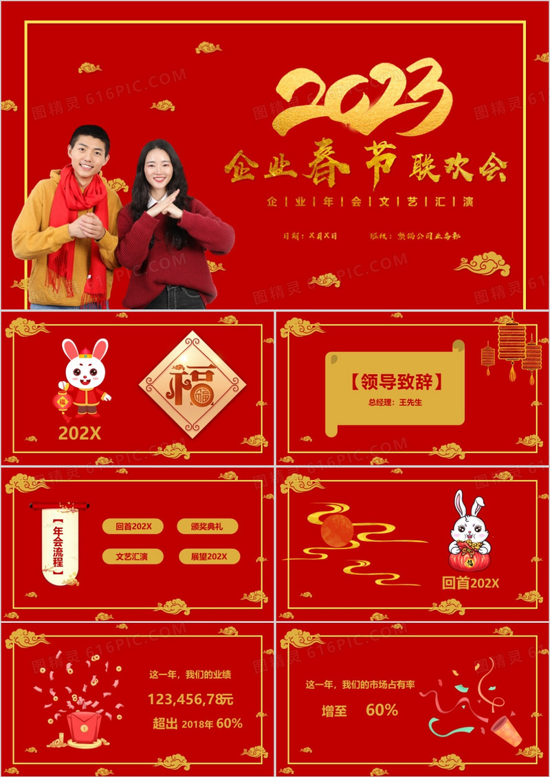 2023企业春节联欢会年会庆典PPT模板
