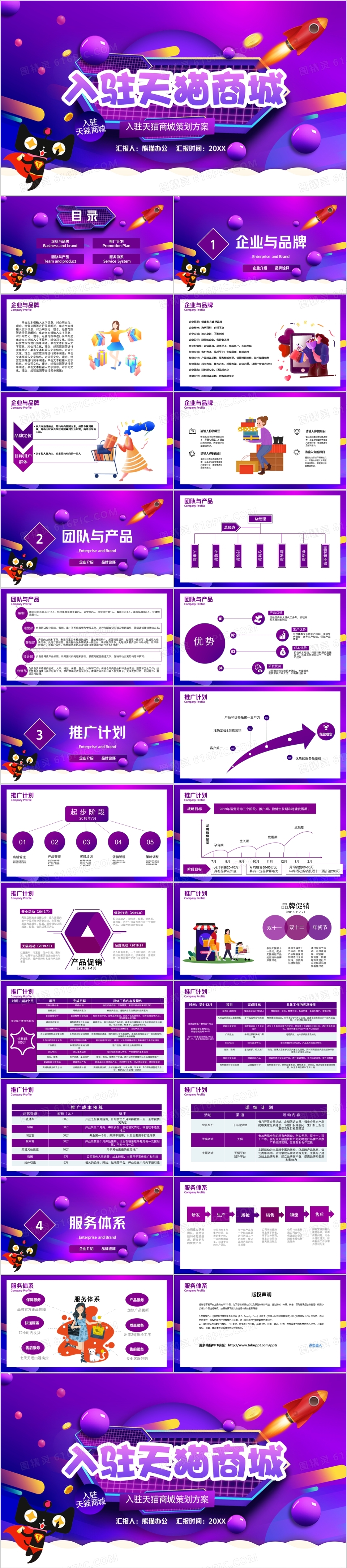 入驻天猫商城策划方案PPT模版