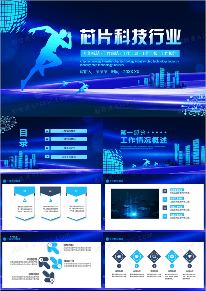 芯片科技行业年终工作总结计划报告动态PPT
