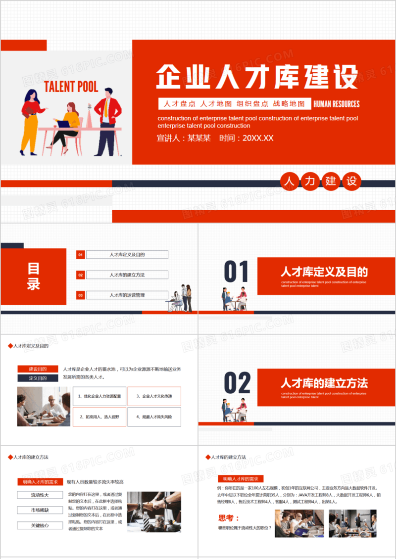 企业人才库建设动态PPT