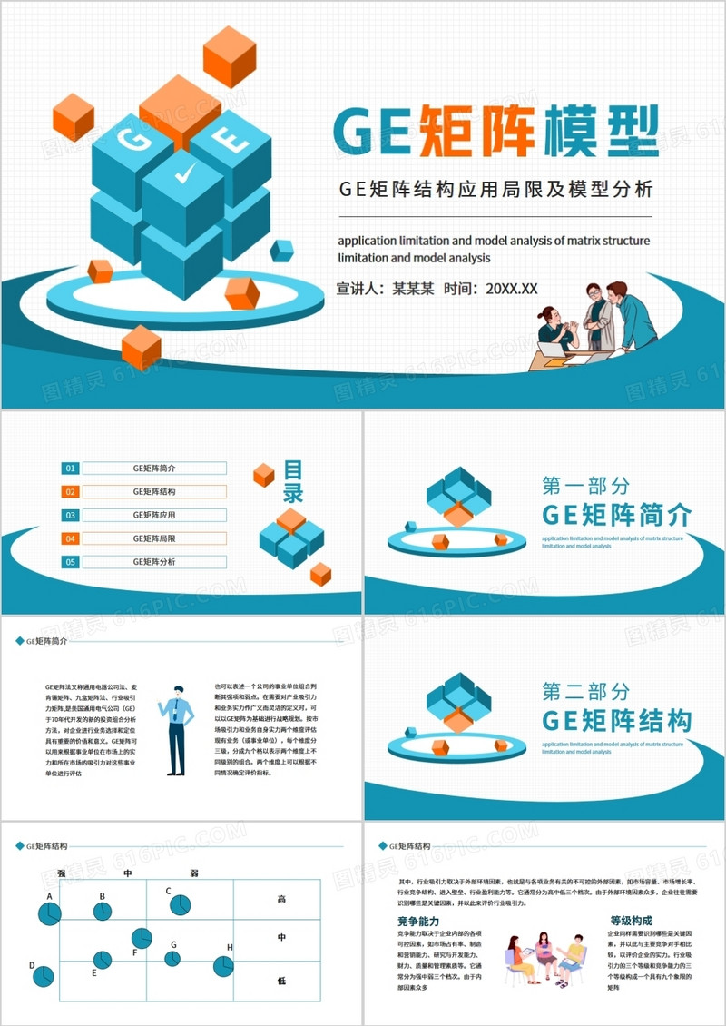 GE矩阵结构应用局限及模型分析动态PPT