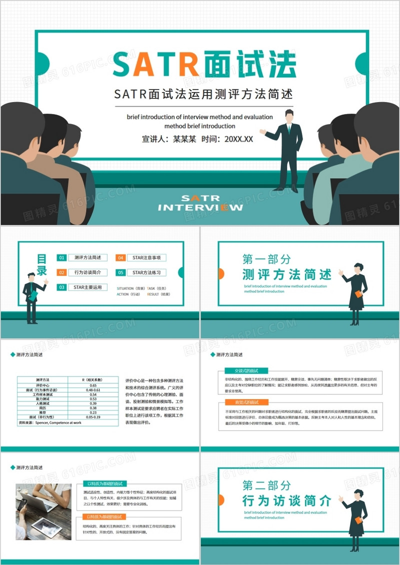 SATR面试法运用测评方法简述动态PPT