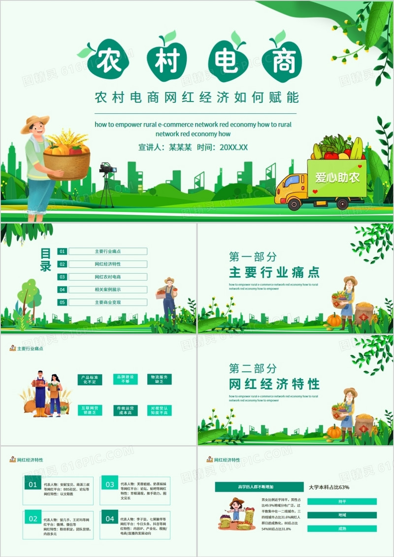 农村电商网红经济如何赋能动态PPT