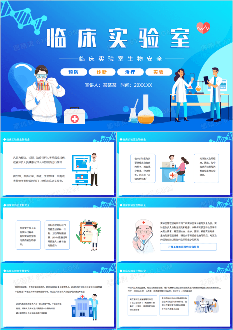 临床实验室生物安全动态PPT模板