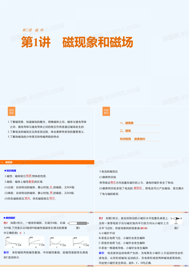 2017-2018学年高中物理人教版选修3-1课件：第三章 磁场3.1磁现象和磁场课件 