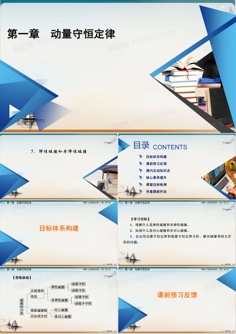 《弹性碰撞和非弹性碰撞》PPT课件人教版高中物理