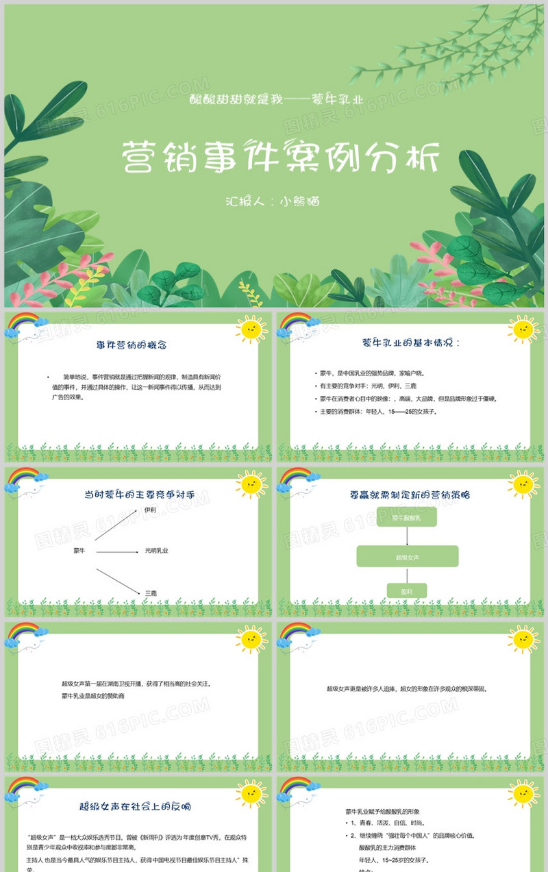 营销事件案例分析网络营销PPT模板