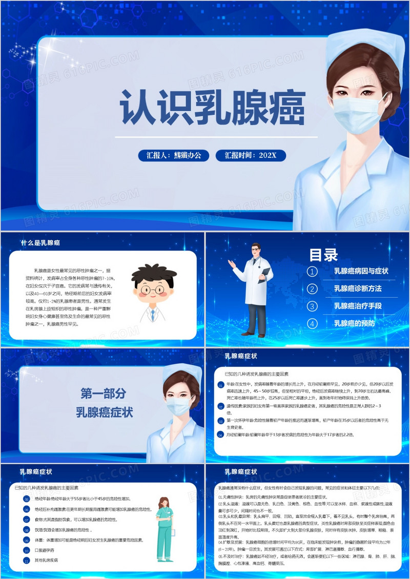乳腺癌术后护理查房认识乳腺癌PPT模板