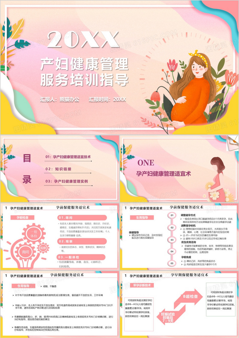 产妇健康管理服务培训指导培训PPT模版