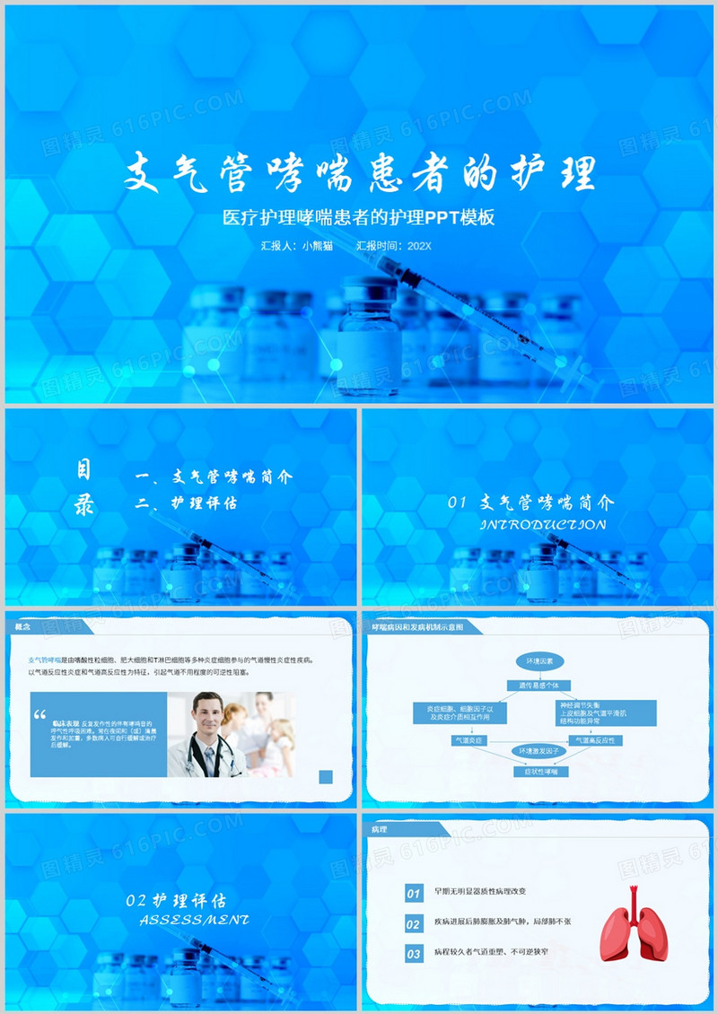 支气管哮喘病人的护理培训PPT模板