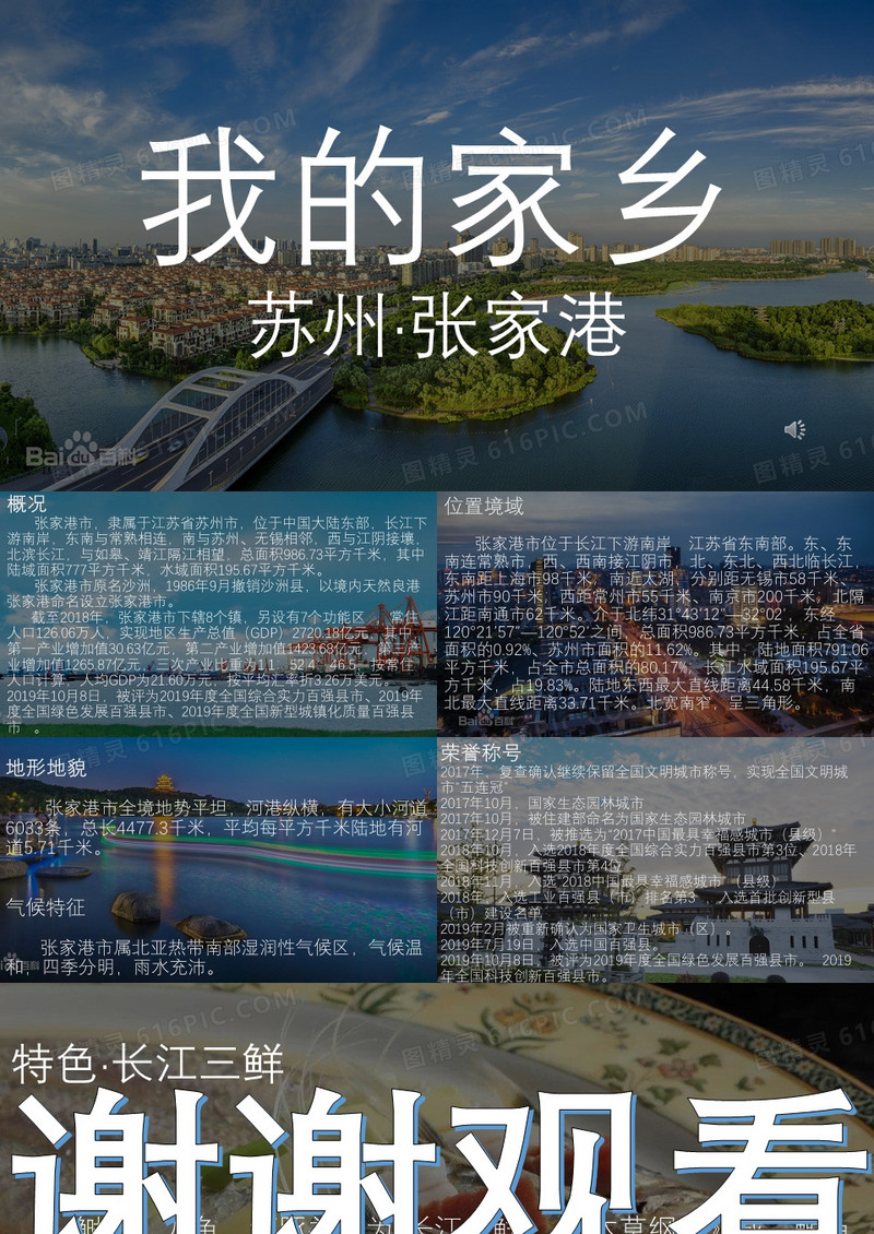 我的家乡 苏州张家港 自我介绍
