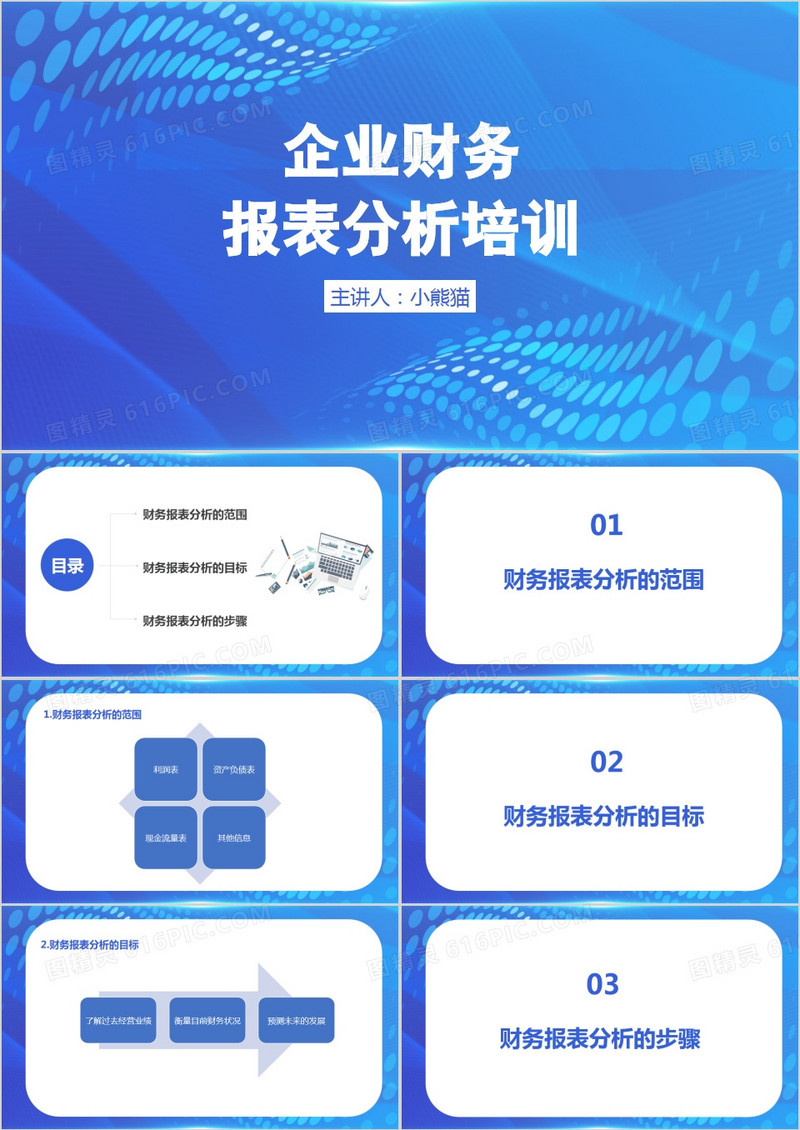 商务风财务培训知识课件PPT模板