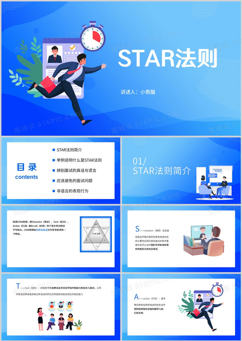 工作中的star法则总结性PPT模板