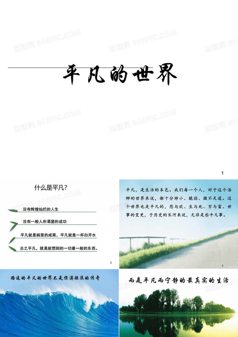 《平凡的世界》读书分享ppt课件