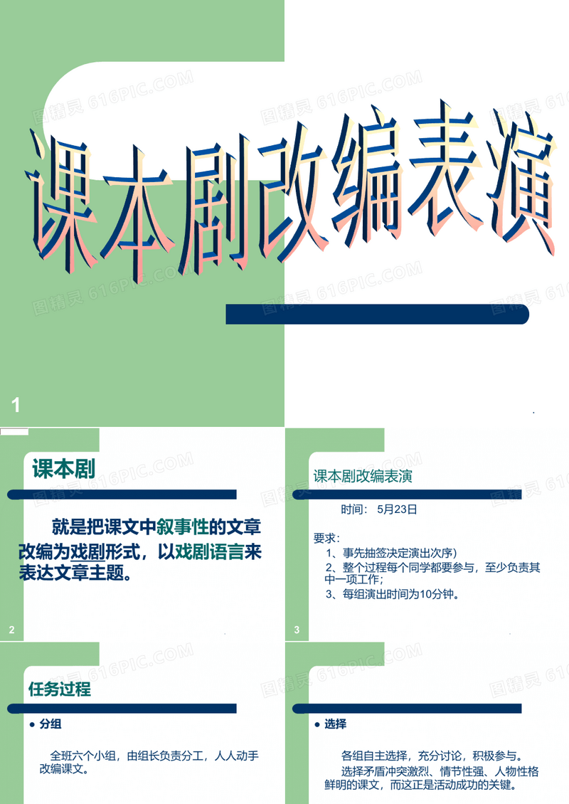 如何编写课本剧及改编表演PPT课件