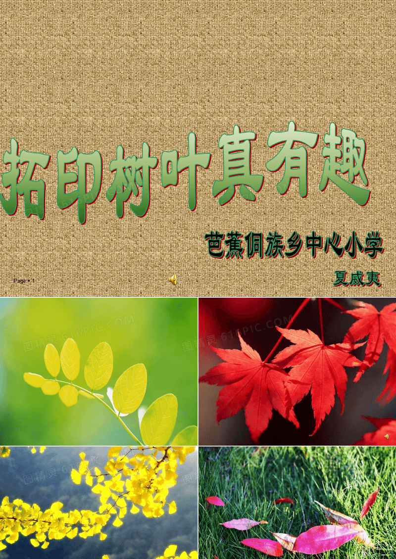 拓印树叶真有趣
