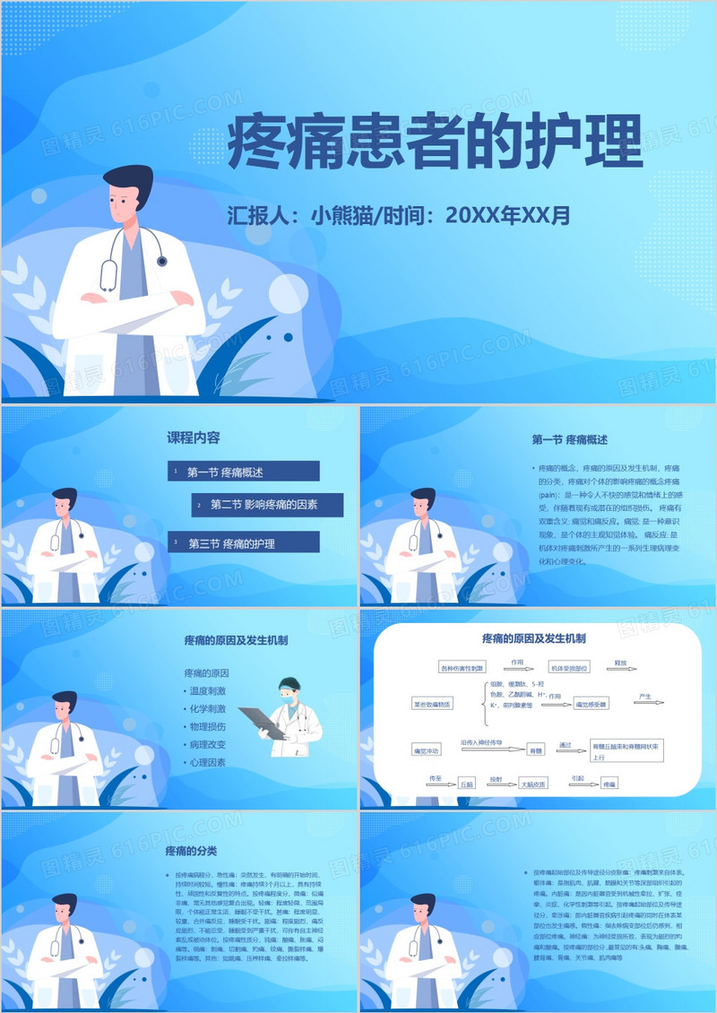 疼痛患者的护理疼痛护理查房PPT模板