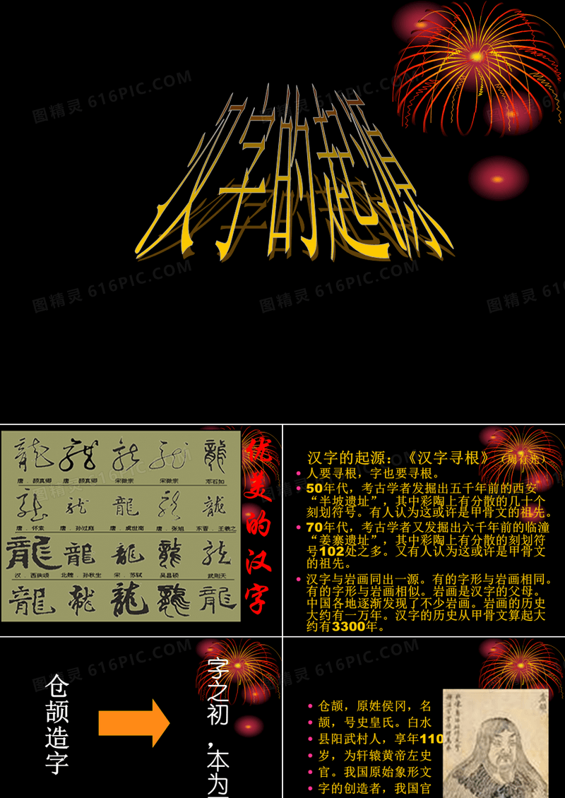 中考语文复习汉字的起源和结构PPT课件