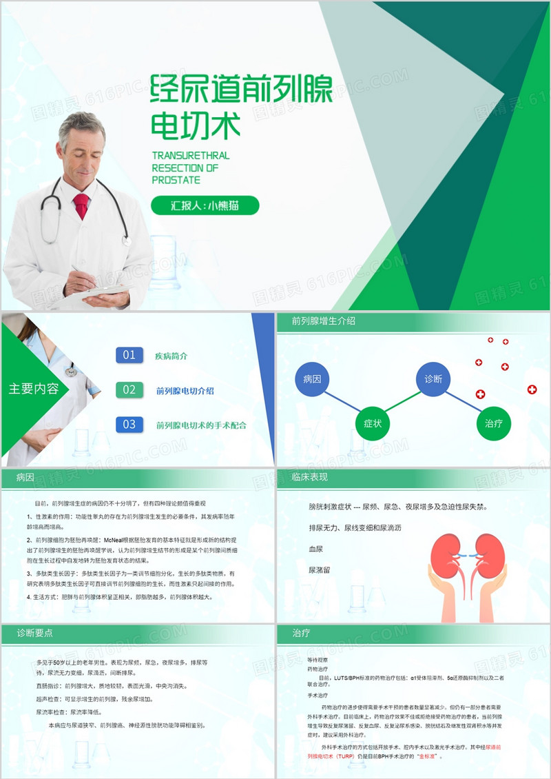 尿道前列电切术护理查房PPT模板
