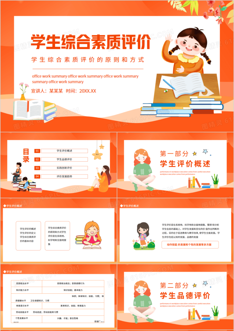 学生综合素质评价的原则和方式动态PPT